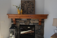 Thumb great room  craftsman style  knotty alder  medium color  corner mantel with  9 crown and corbels  fireplace