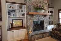 Thumb great room  traditional style  painted  recessed panel  bookcase  fireplace  mantel  entertainment  full overlay