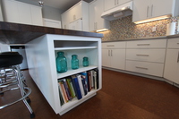 Thumb kitchen  contemporary style  painted  island bookcase  full overlay